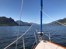 Calm past Bowen isle