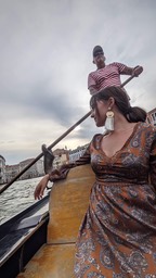 Cheyenne in Venice gondola