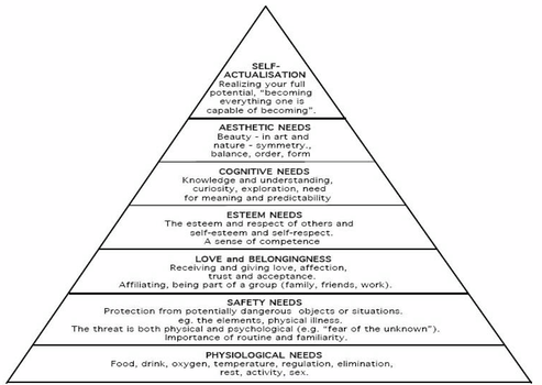 Maslow original Basic needs